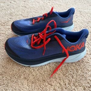 Hoka Clifton 9 NWOT Navy and Crimson Athletic Shoes